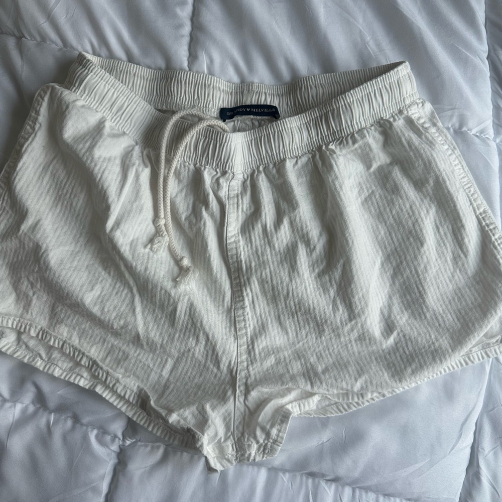 Brandy Melville White Cotton Shorts